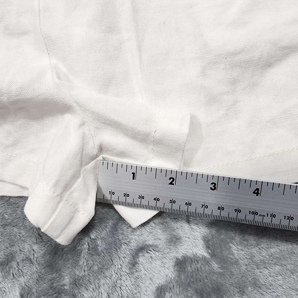 CI SONO Shorts Womens L White Paperbag Waist Belted Linen Blend Casual Summer - Picture 8 of 10